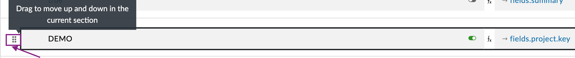 Drag to move mapping up or down in the current section.png